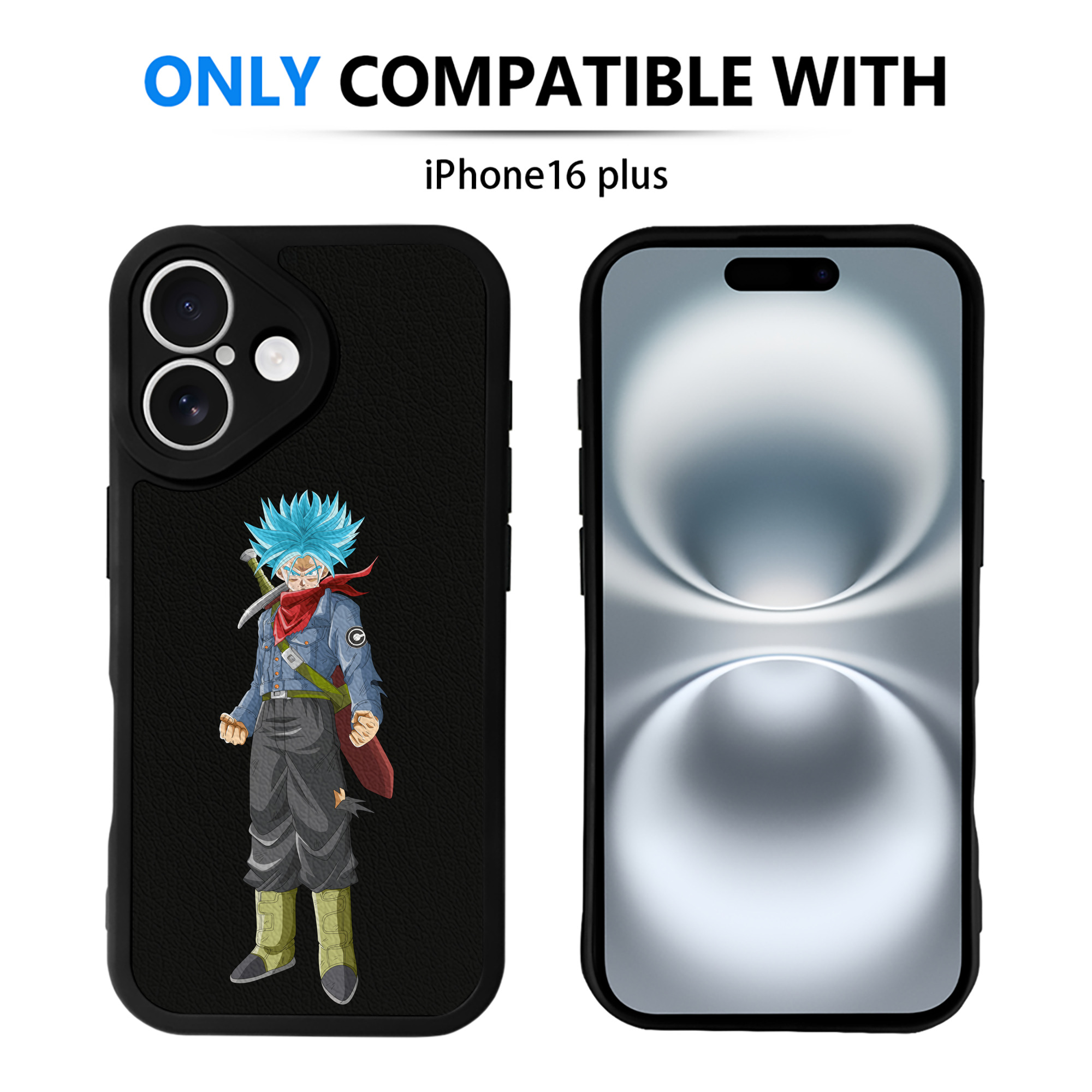 （画像用） ドラゴンボール トランクス（Torankusu）DRAGON BALL Trunks 【iPhone 16シリーズ対応】シリコンスマホケース（レザー調） 材質：シリコン